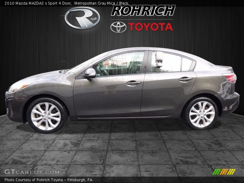 Metropolitan Gray Mica / Black 2010 Mazda MAZDA3 s Sport 4 Door