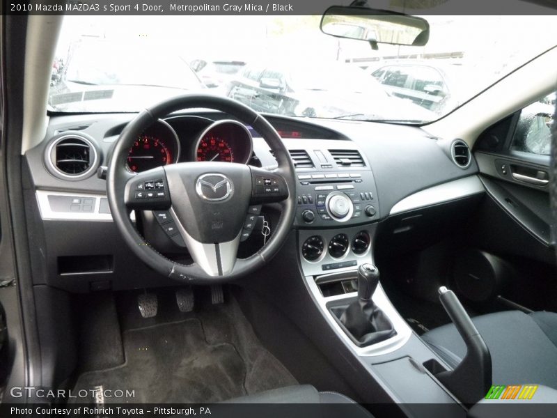 Metropolitan Gray Mica / Black 2010 Mazda MAZDA3 s Sport 4 Door