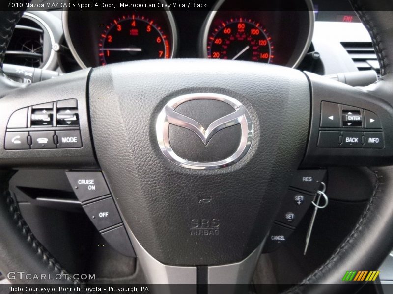 Metropolitan Gray Mica / Black 2010 Mazda MAZDA3 s Sport 4 Door