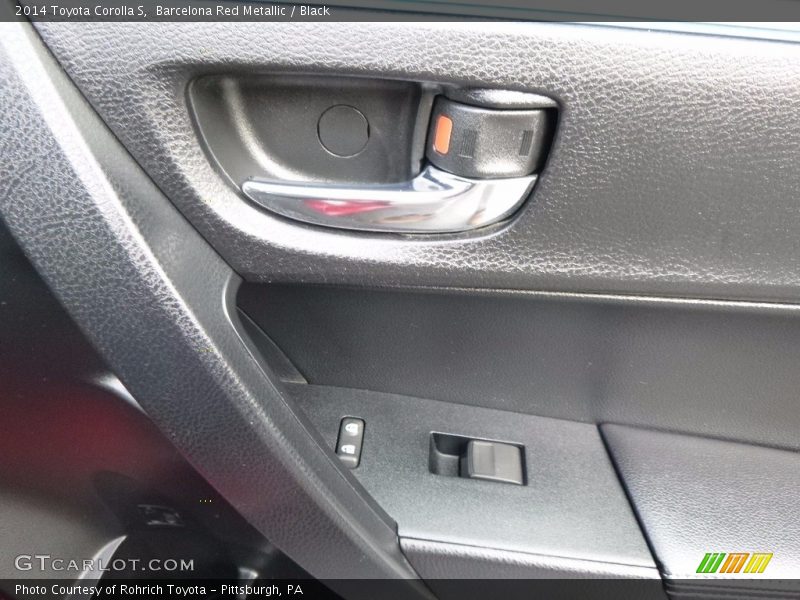 Barcelona Red Metallic / Black 2014 Toyota Corolla S