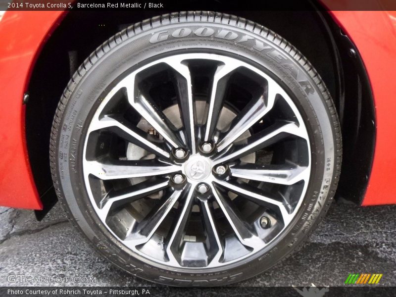 Barcelona Red Metallic / Black 2014 Toyota Corolla S