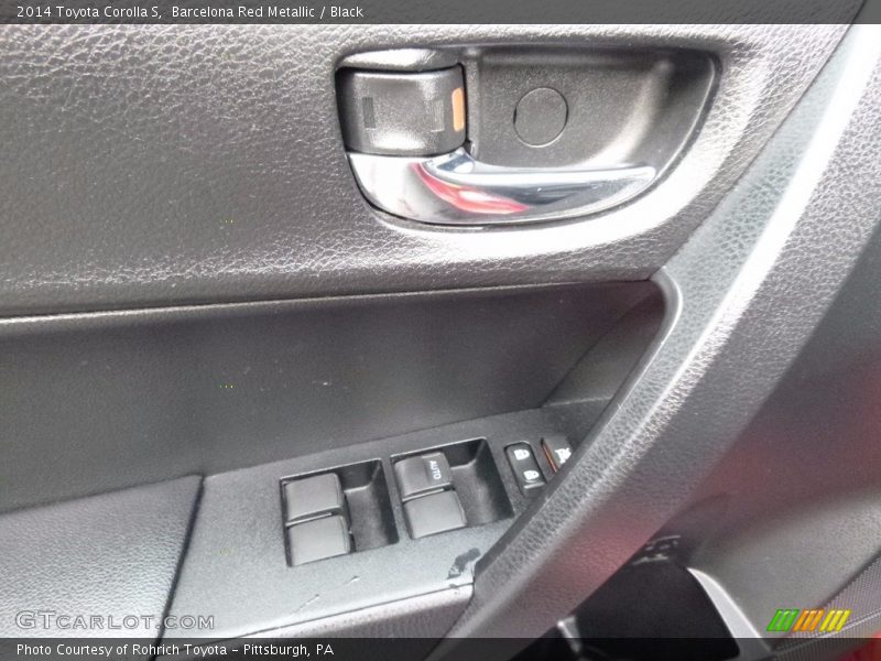 Barcelona Red Metallic / Black 2014 Toyota Corolla S