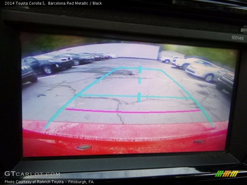 Barcelona Red Metallic / Black 2014 Toyota Corolla S