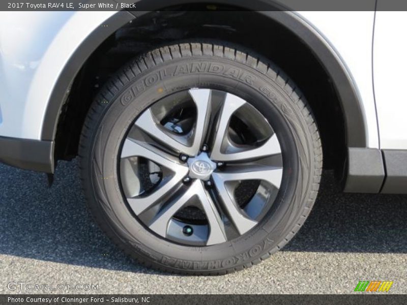 Super White / Black 2017 Toyota RAV4 LE