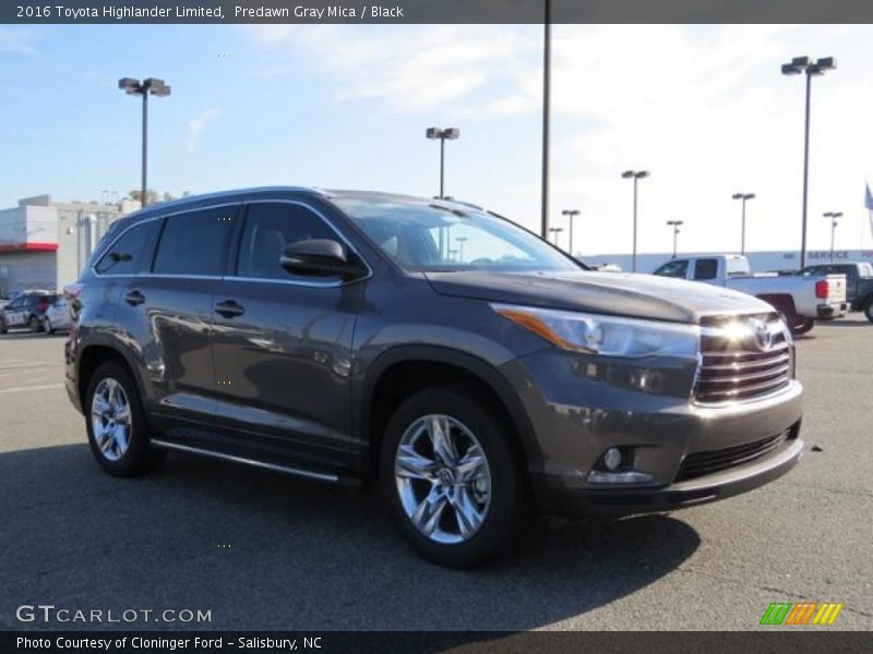Predawn Gray Mica / Black 2016 Toyota Highlander Limited