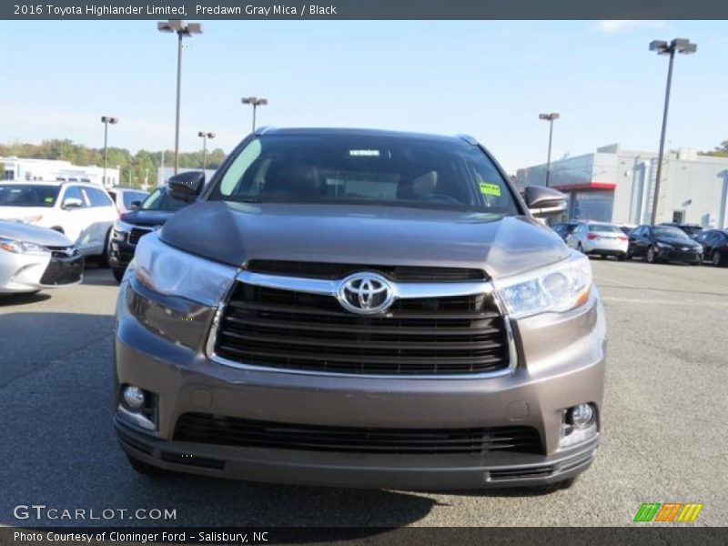 Predawn Gray Mica / Black 2016 Toyota Highlander Limited