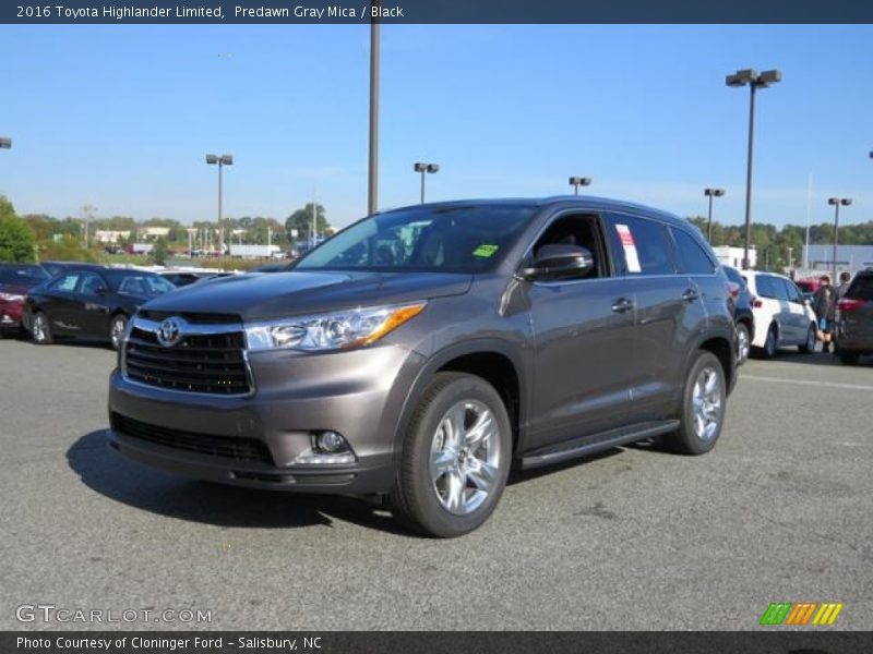 Predawn Gray Mica / Black 2016 Toyota Highlander Limited