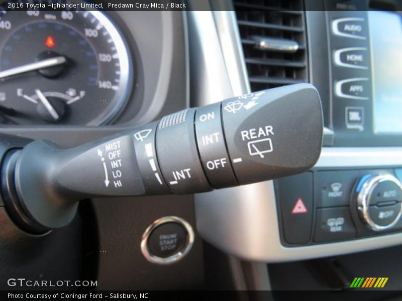 Predawn Gray Mica / Black 2016 Toyota Highlander Limited
