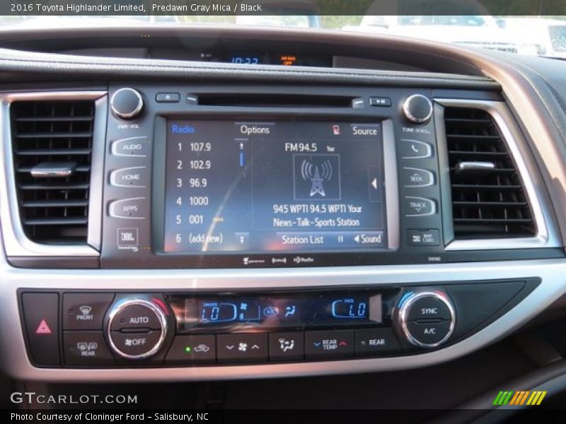 Predawn Gray Mica / Black 2016 Toyota Highlander Limited
