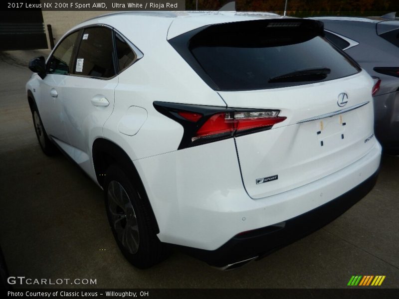 Ultra White / Rioja Red 2017 Lexus NX 200t F Sport AWD