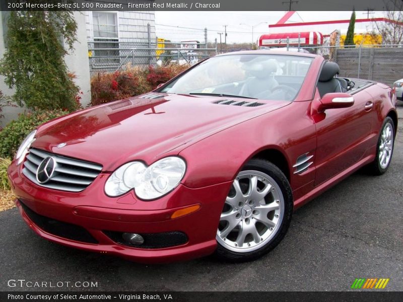 Firemist Red Metallic / Charcoal 2005 Mercedes-Benz SL 500 Roadster