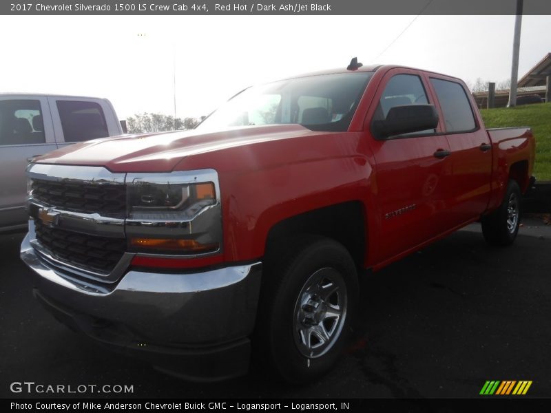 Red Hot / Dark Ash/Jet Black 2017 Chevrolet Silverado 1500 LS Crew Cab 4x4