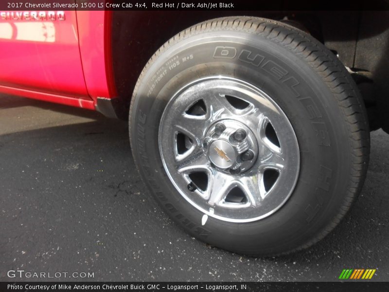 Red Hot / Dark Ash/Jet Black 2017 Chevrolet Silverado 1500 LS Crew Cab 4x4