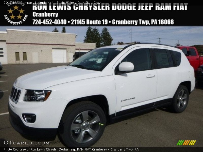 Bright White / Dark Slate Gray 2017 Jeep Compass Latitude 4x4