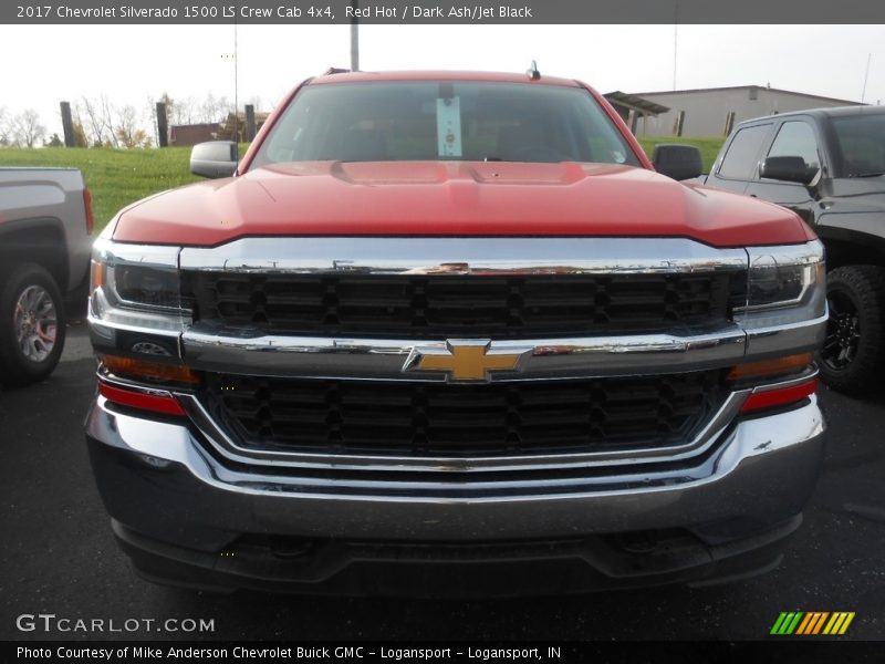 Red Hot / Dark Ash/Jet Black 2017 Chevrolet Silverado 1500 LS Crew Cab 4x4