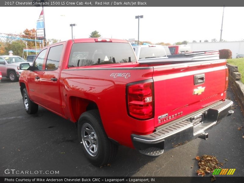 Red Hot / Dark Ash/Jet Black 2017 Chevrolet Silverado 1500 LS Crew Cab 4x4