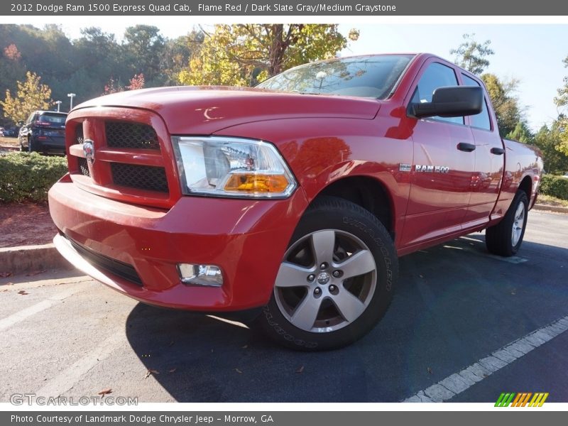 Flame Red / Dark Slate Gray/Medium Graystone 2012 Dodge Ram 1500 Express Quad Cab