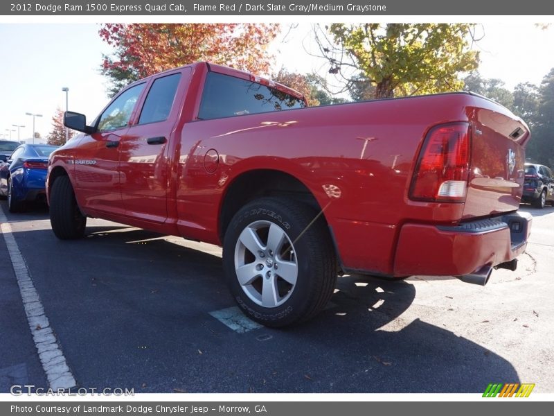 Flame Red / Dark Slate Gray/Medium Graystone 2012 Dodge Ram 1500 Express Quad Cab