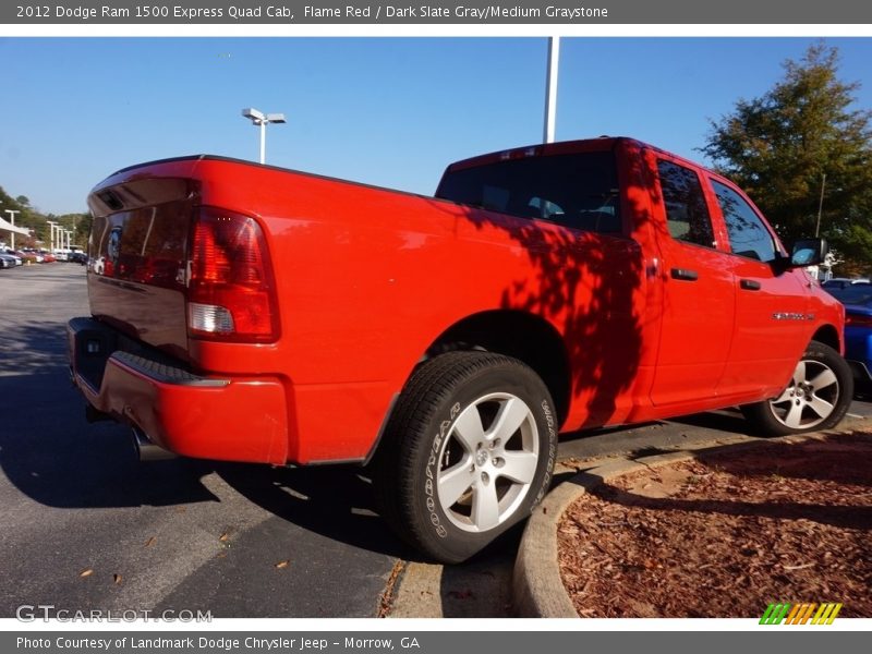 Flame Red / Dark Slate Gray/Medium Graystone 2012 Dodge Ram 1500 Express Quad Cab