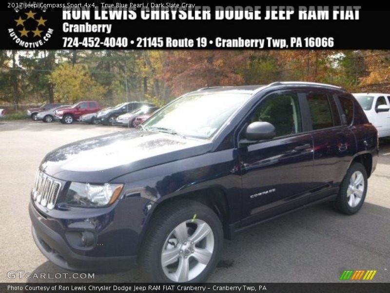 True Blue Pearl / Dark Slate Gray 2017 Jeep Compass Sport 4x4