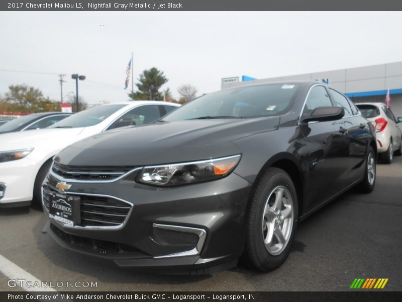 Nightfall Gray Metallic / Jet Black 2017 Chevrolet Malibu LS