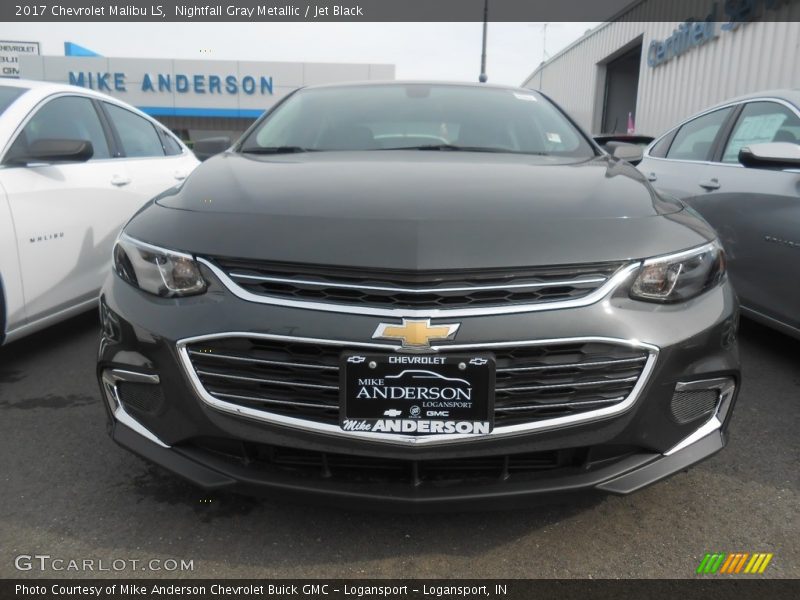 Nightfall Gray Metallic / Jet Black 2017 Chevrolet Malibu LS