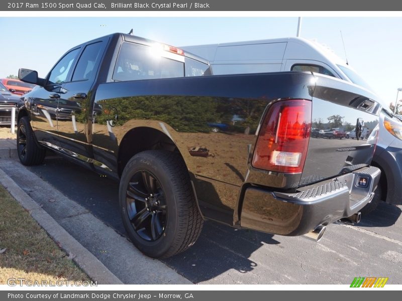 Brilliant Black Crystal Pearl / Black 2017 Ram 1500 Sport Quad Cab