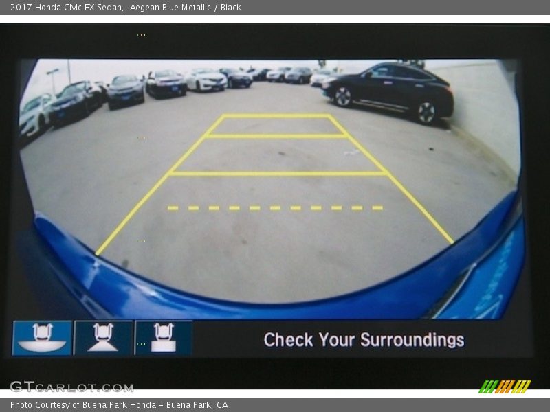 Aegean Blue Metallic / Black 2017 Honda Civic EX Sedan
