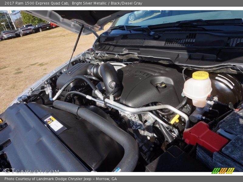 Bright Silver Metallic / Black/Diesel Gray 2017 Ram 1500 Express Quad Cab