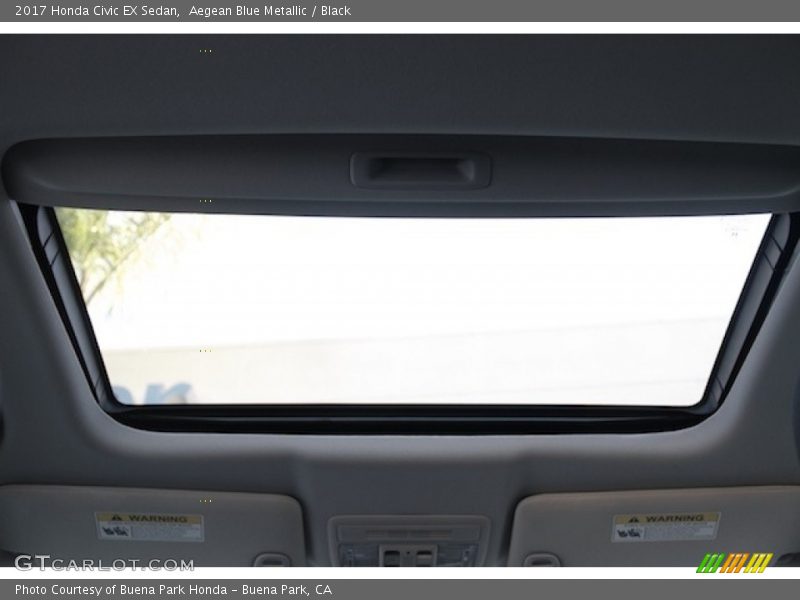 Aegean Blue Metallic / Black 2017 Honda Civic EX Sedan