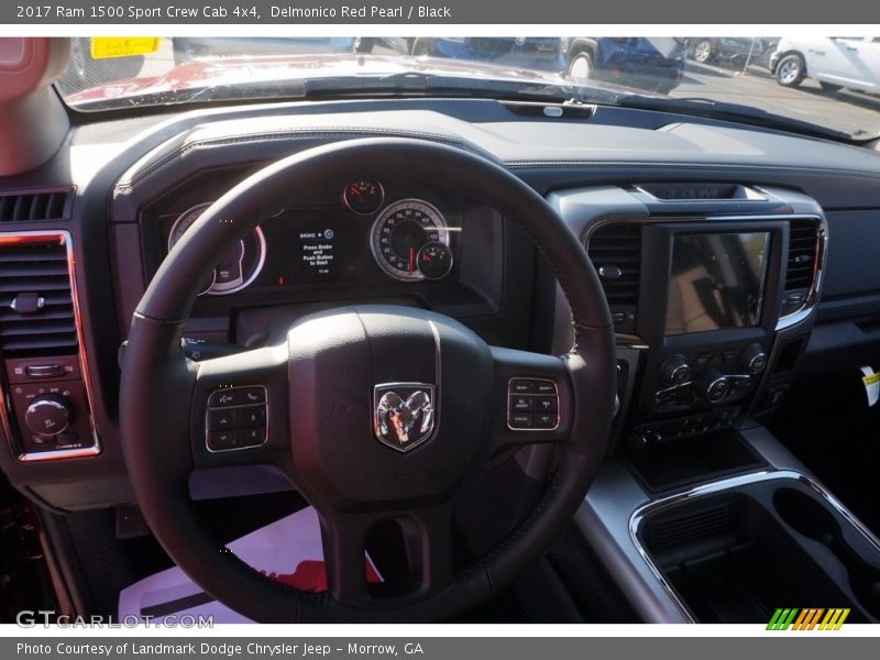 Delmonico Red Pearl / Black 2017 Ram 1500 Sport Crew Cab 4x4