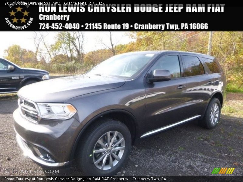 Granite Metallic / Black 2017 Dodge Durango SXT AWD