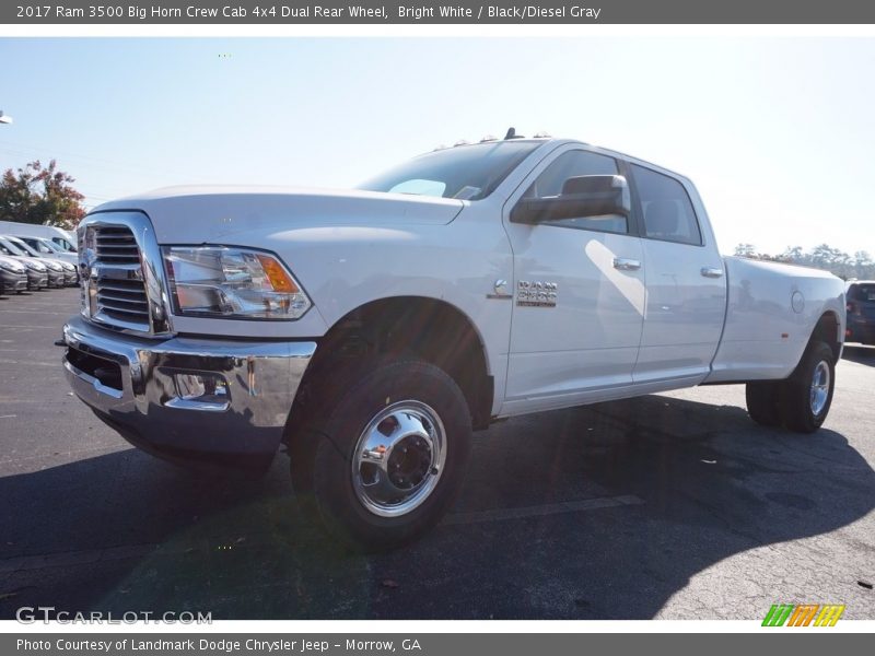 Bright White / Black/Diesel Gray 2017 Ram 3500 Big Horn Crew Cab 4x4 Dual Rear Wheel