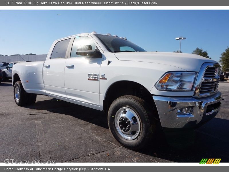 Bright White / Black/Diesel Gray 2017 Ram 3500 Big Horn Crew Cab 4x4 Dual Rear Wheel