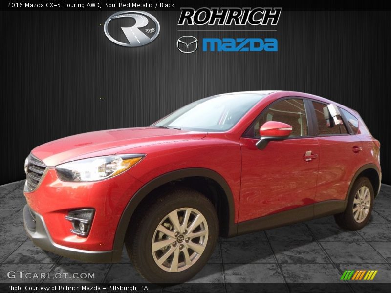 Soul Red Metallic / Black 2016 Mazda CX-5 Touring AWD