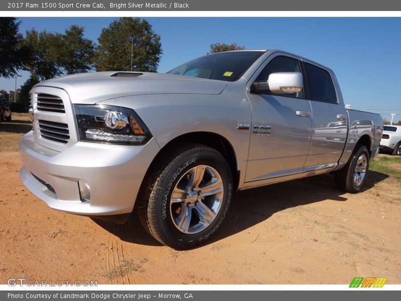 Bright Silver Metallic / Black 2017 Ram 1500 Sport Crew Cab