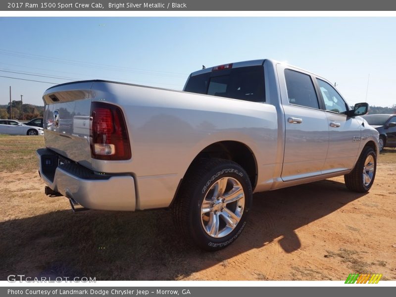 Bright Silver Metallic / Black 2017 Ram 1500 Sport Crew Cab