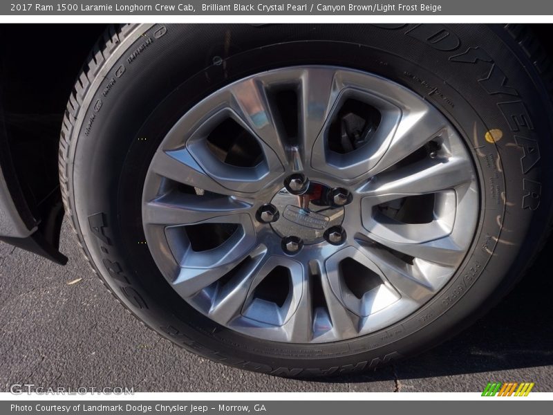 Brilliant Black Crystal Pearl / Canyon Brown/Light Frost Beige 2017 Ram 1500 Laramie Longhorn Crew Cab