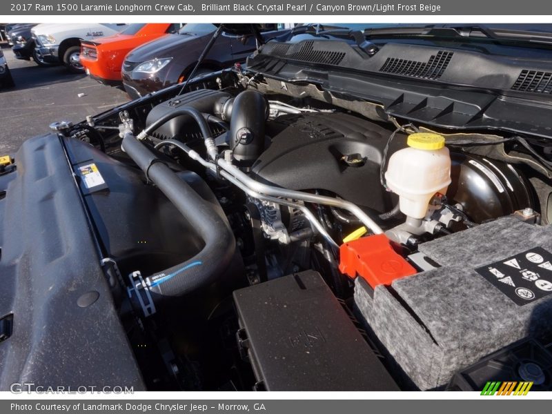 Brilliant Black Crystal Pearl / Canyon Brown/Light Frost Beige 2017 Ram 1500 Laramie Longhorn Crew Cab