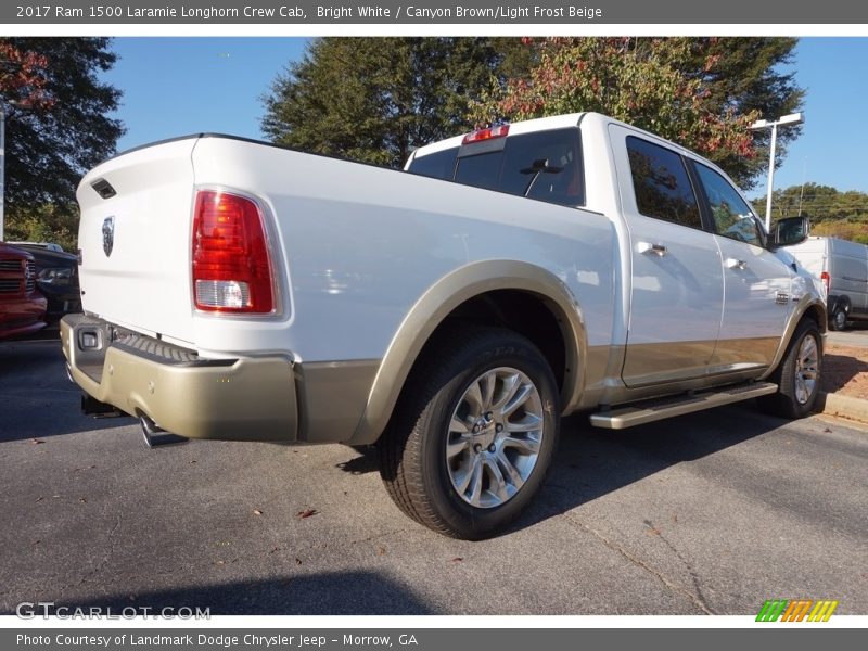 Bright White / Canyon Brown/Light Frost Beige 2017 Ram 1500 Laramie Longhorn Crew Cab