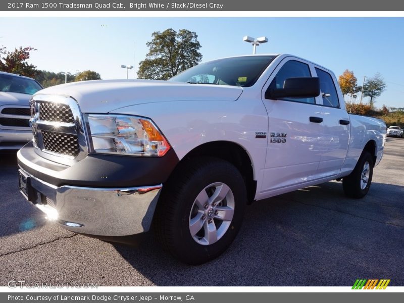 Bright White / Black/Diesel Gray 2017 Ram 1500 Tradesman Quad Cab