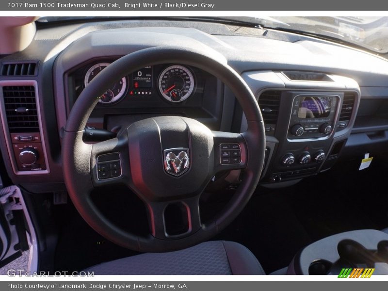 Bright White / Black/Diesel Gray 2017 Ram 1500 Tradesman Quad Cab