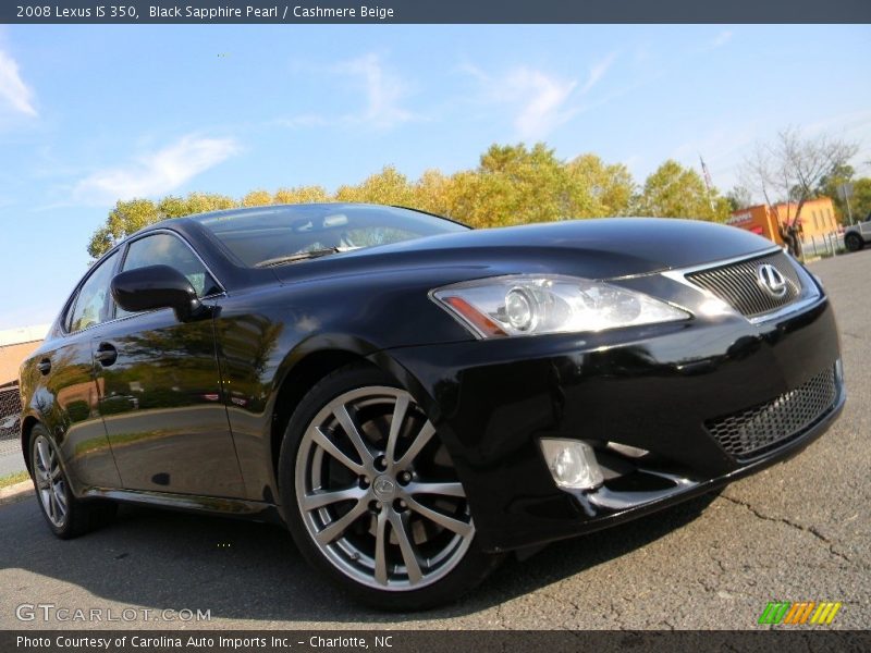 Black Sapphire Pearl / Cashmere Beige 2008 Lexus IS 350