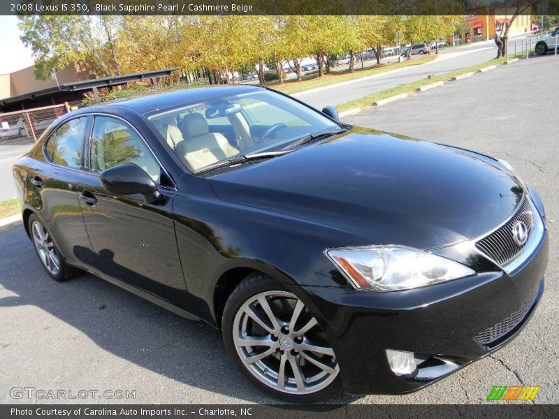 Black Sapphire Pearl / Cashmere Beige 2008 Lexus IS 350