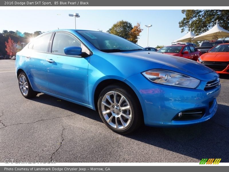 B5 Blue Pearl / Black 2016 Dodge Dart SXT Sport
