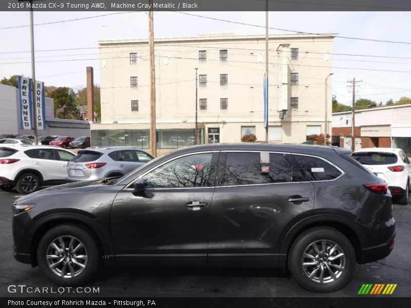 Machine Gray Metallic / Black 2016 Mazda CX-9 Touring AWD