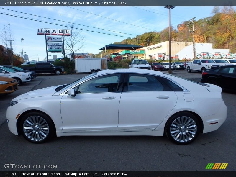 White Platinum / Charcoal Black 2013 Lincoln MKZ 2.0L EcoBoost AWD