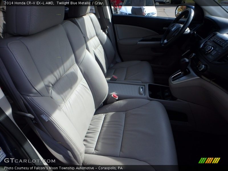 Twilight Blue Metallic / Gray 2014 Honda CR-V EX-L AWD