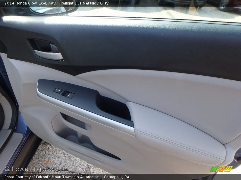 Twilight Blue Metallic / Gray 2014 Honda CR-V EX-L AWD