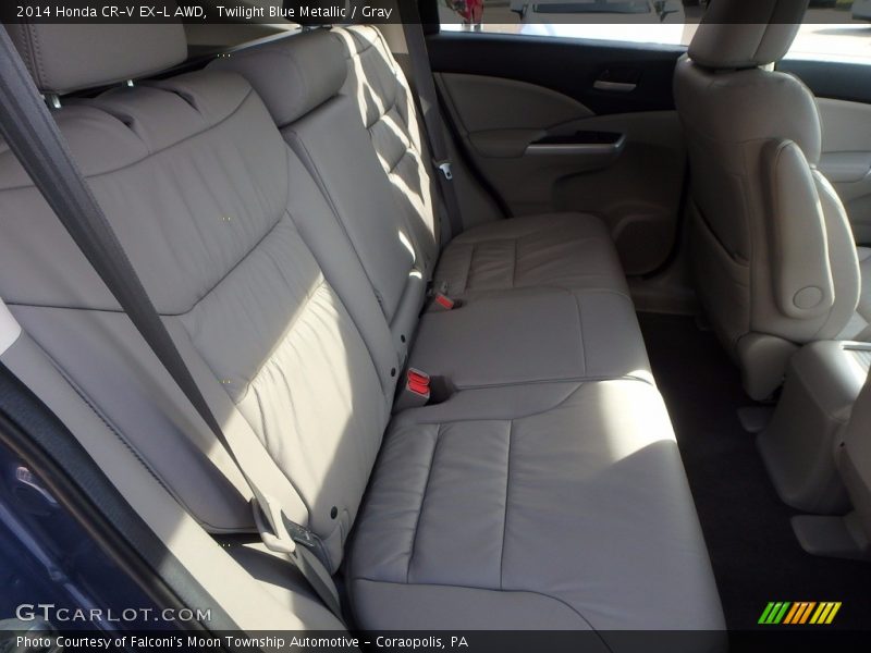Twilight Blue Metallic / Gray 2014 Honda CR-V EX-L AWD